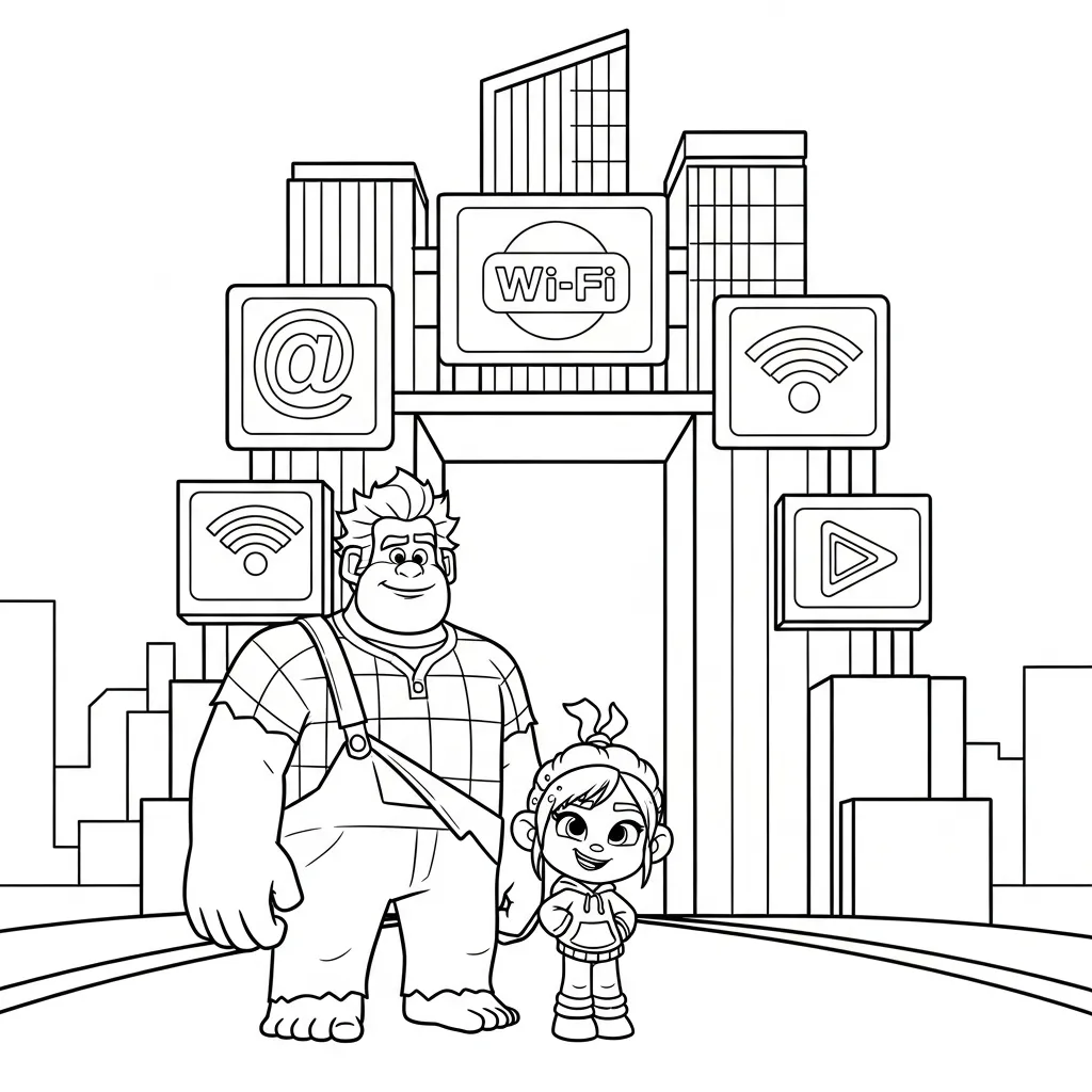 Ralph rompe Internet 27 para colorear gratis para imprimir
