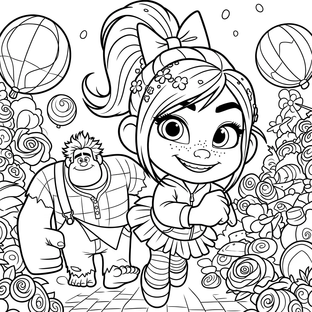 Ralph rompe Internet 3 para colorear para imprimir gratis