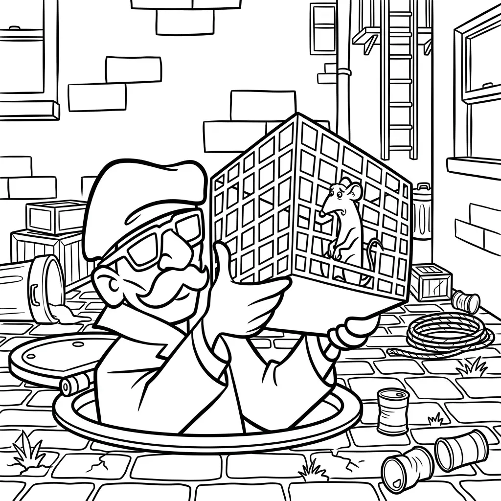Ratatouille 12 para colorear para niño para imprimir gratis