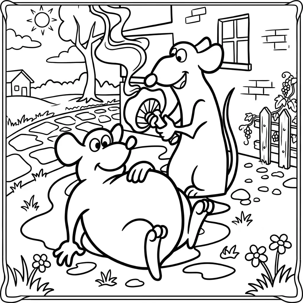 Ratatouille 14 para colorear para primaria