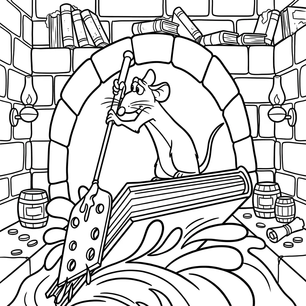 Ratatouille 2 de niño para colorear para imprimir