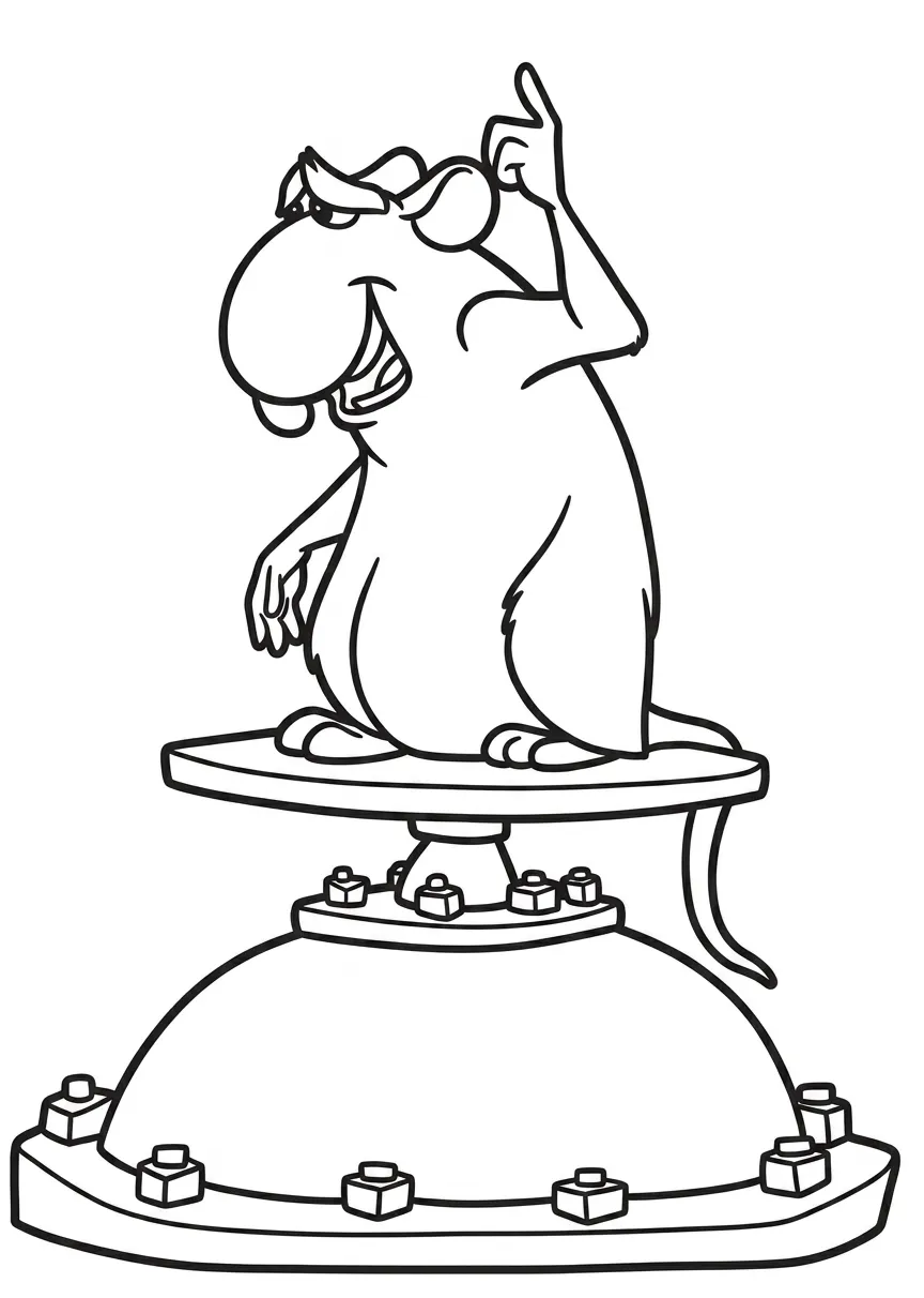 Ratatouille 31 para colorear para niño para imprimir gratis