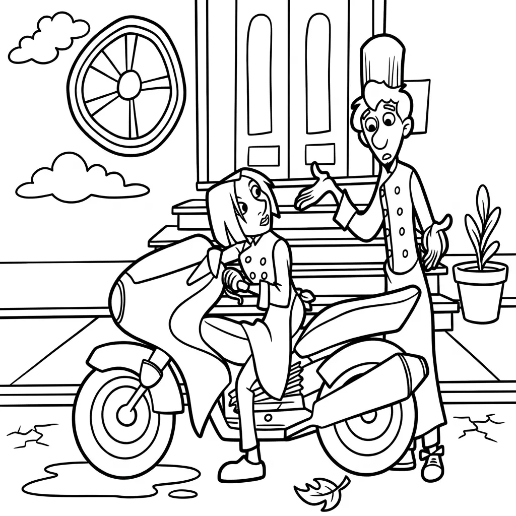 Ratatouille 4 para colorear para imprimir para niño de 4 años