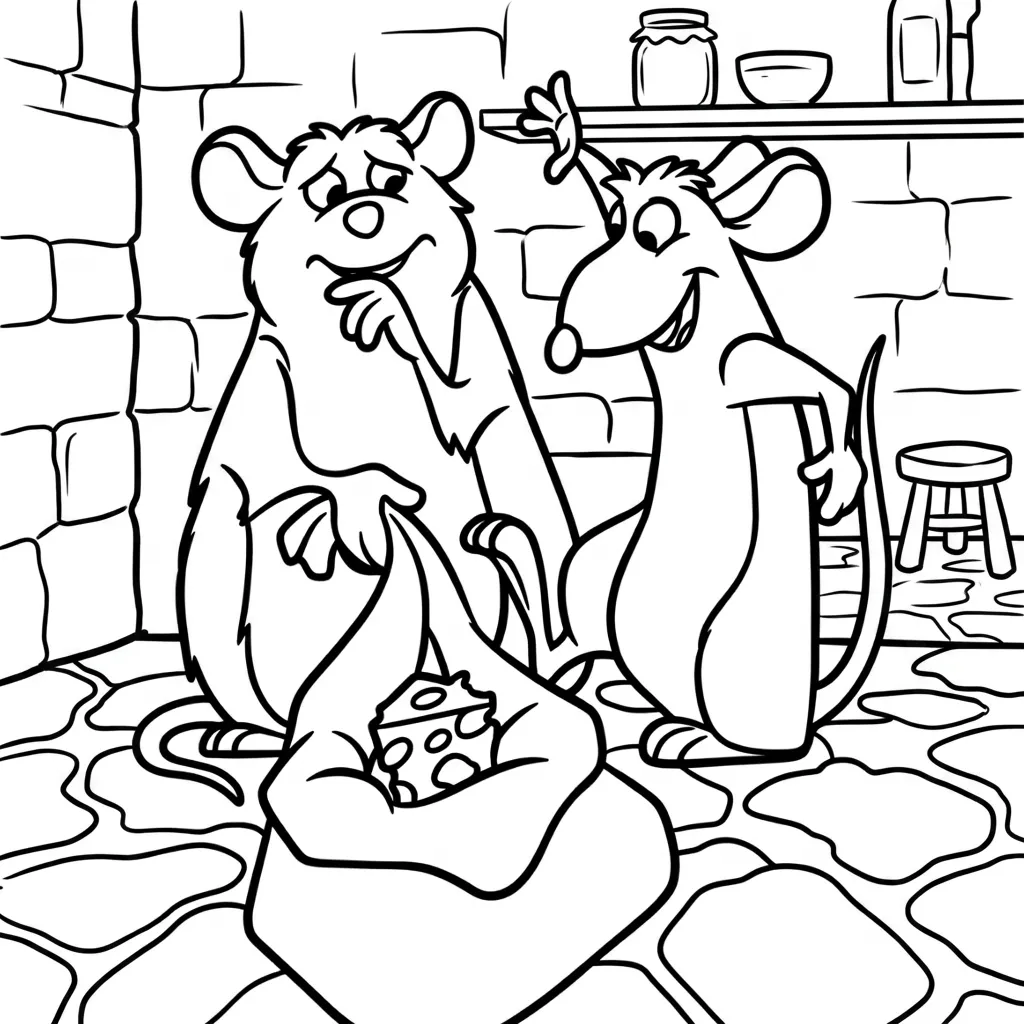 Ratatouille 8 para colorear para niño de para imprimir