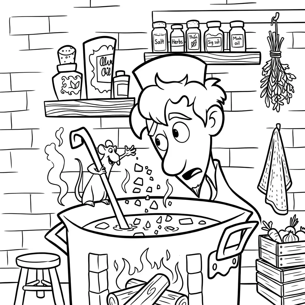 imprimir Ratatouille 9 para colorear para niño