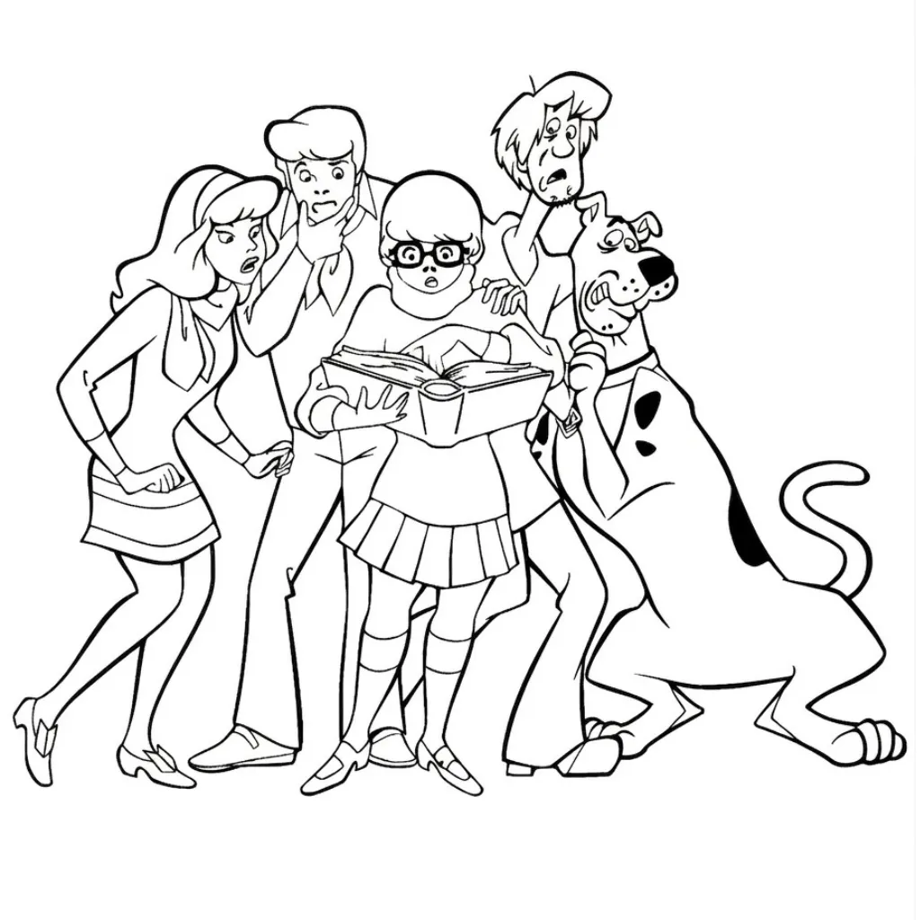 Scooby Doo 10 para colorear para niño de 3 años