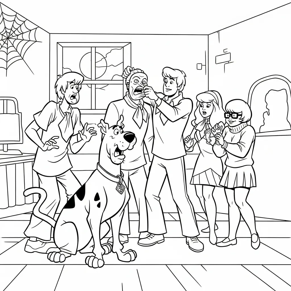 Scooby Doo 12 para colorear para imprimir para niño de 4 años
