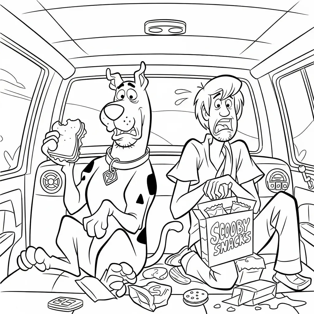 Scooby Doo 13 para colorear gratis en línea