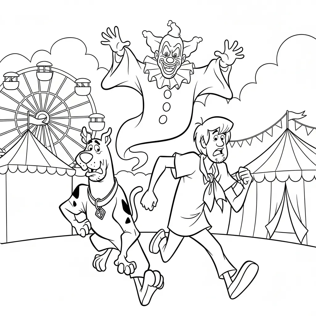 Scooby Doo 14 para colorear para imprimir para niño de 8 años