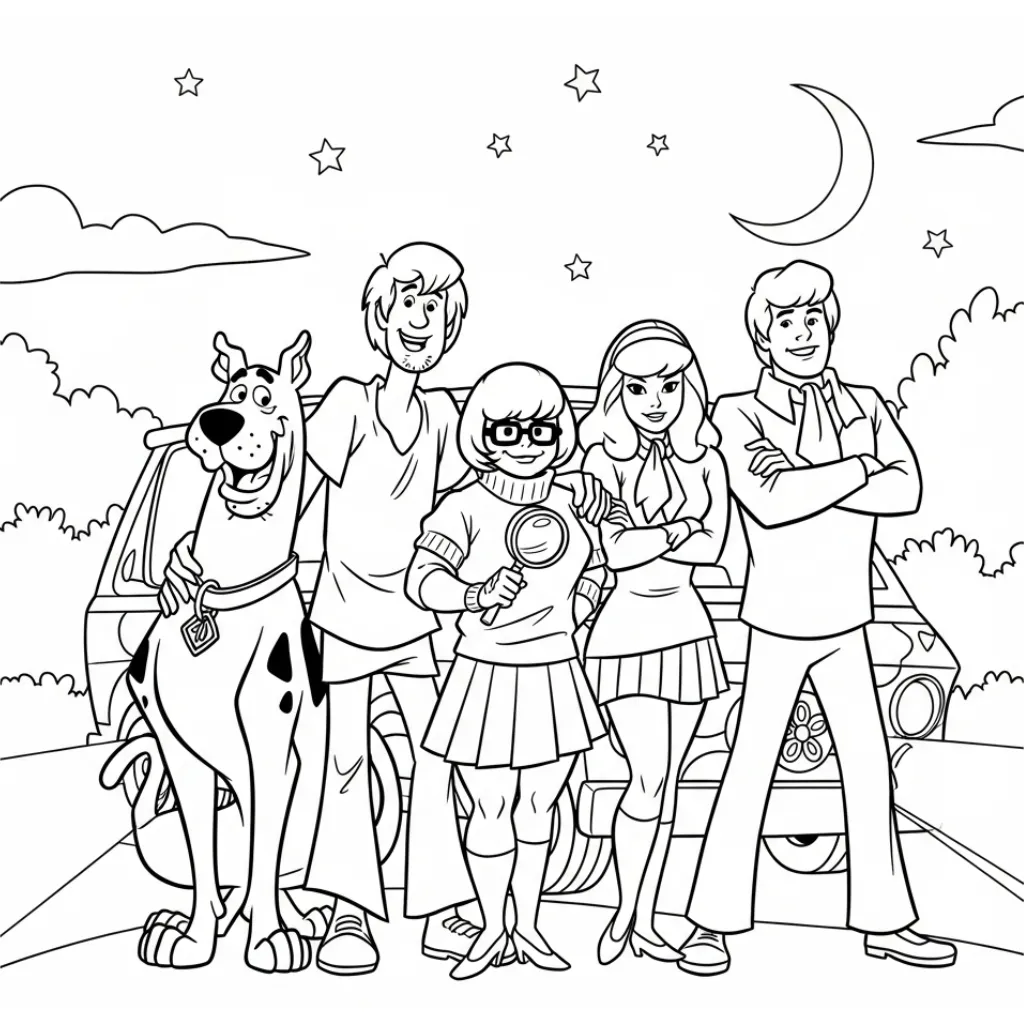 Scooby Doo 15 para colorear para niño de 6 años