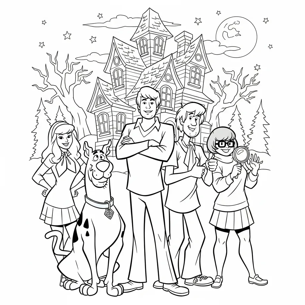imagen de Scooby Doo 17 para colorear para niño