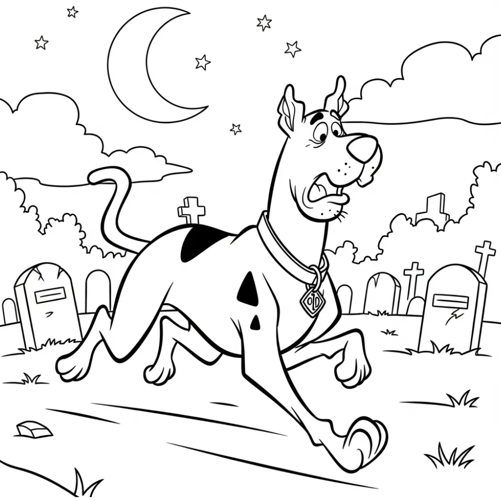 Scooby Doo 18 para colorear para niño de 7 años
