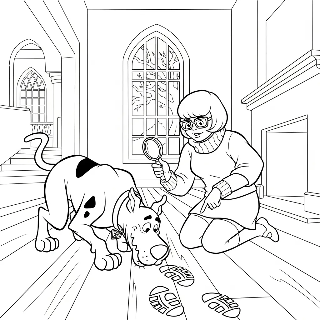 Scooby Doo 22 para colorear para imprimir para niño de 6 años