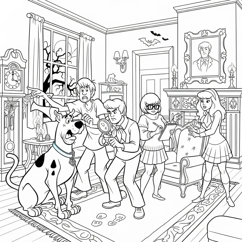 Scooby Doo 24 para colorear para imprimir para niños