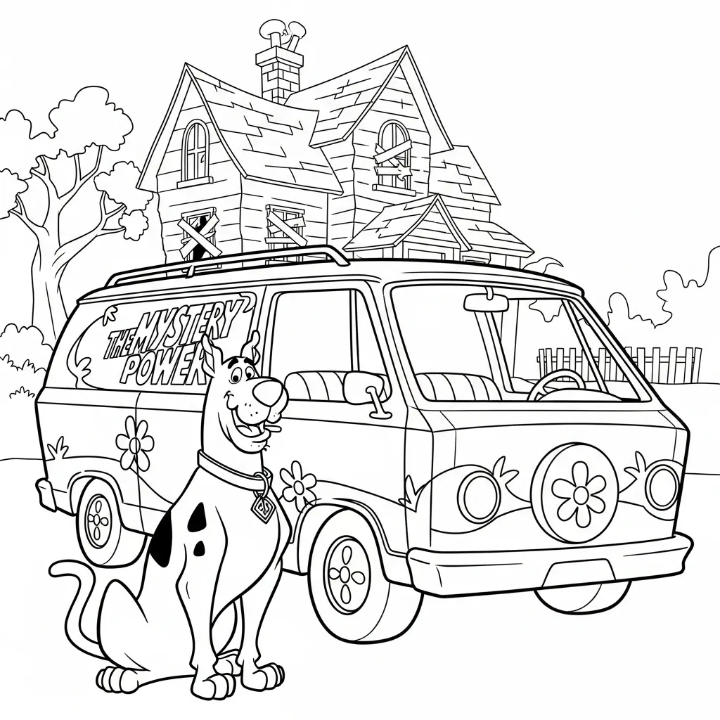 Scooby Doo 25 para colorear y recortar