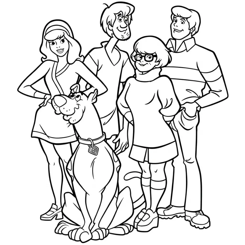 Scooby Doo 6 para colorear para niño de 8 años