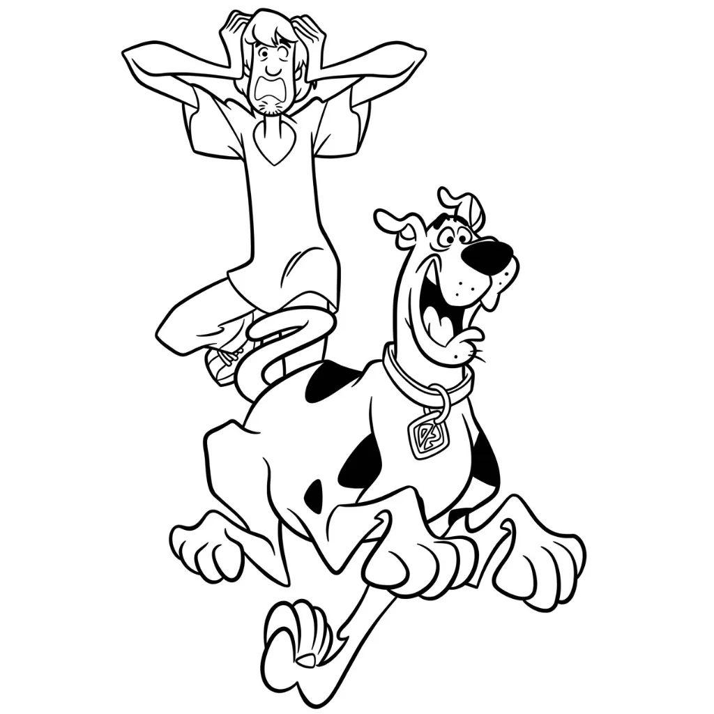 Scooby Doo 7 para colorear para niño