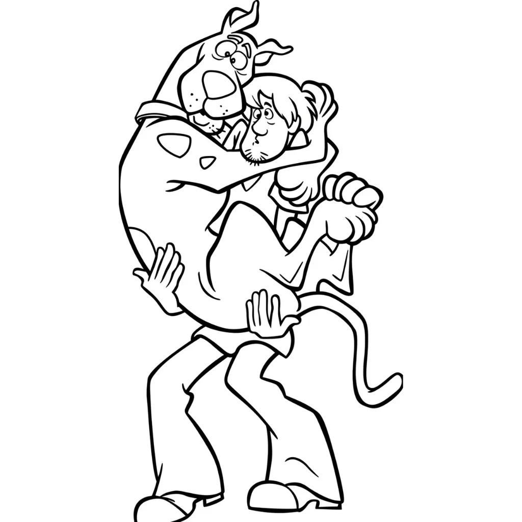Scooby Doo 8 para colorear para niño de 3 años