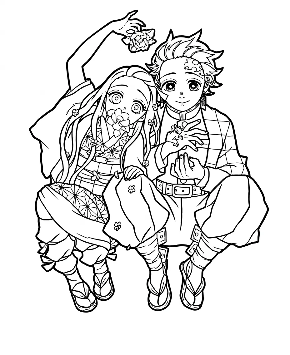 Tanjiro 26 para colorear gratis para imprimir