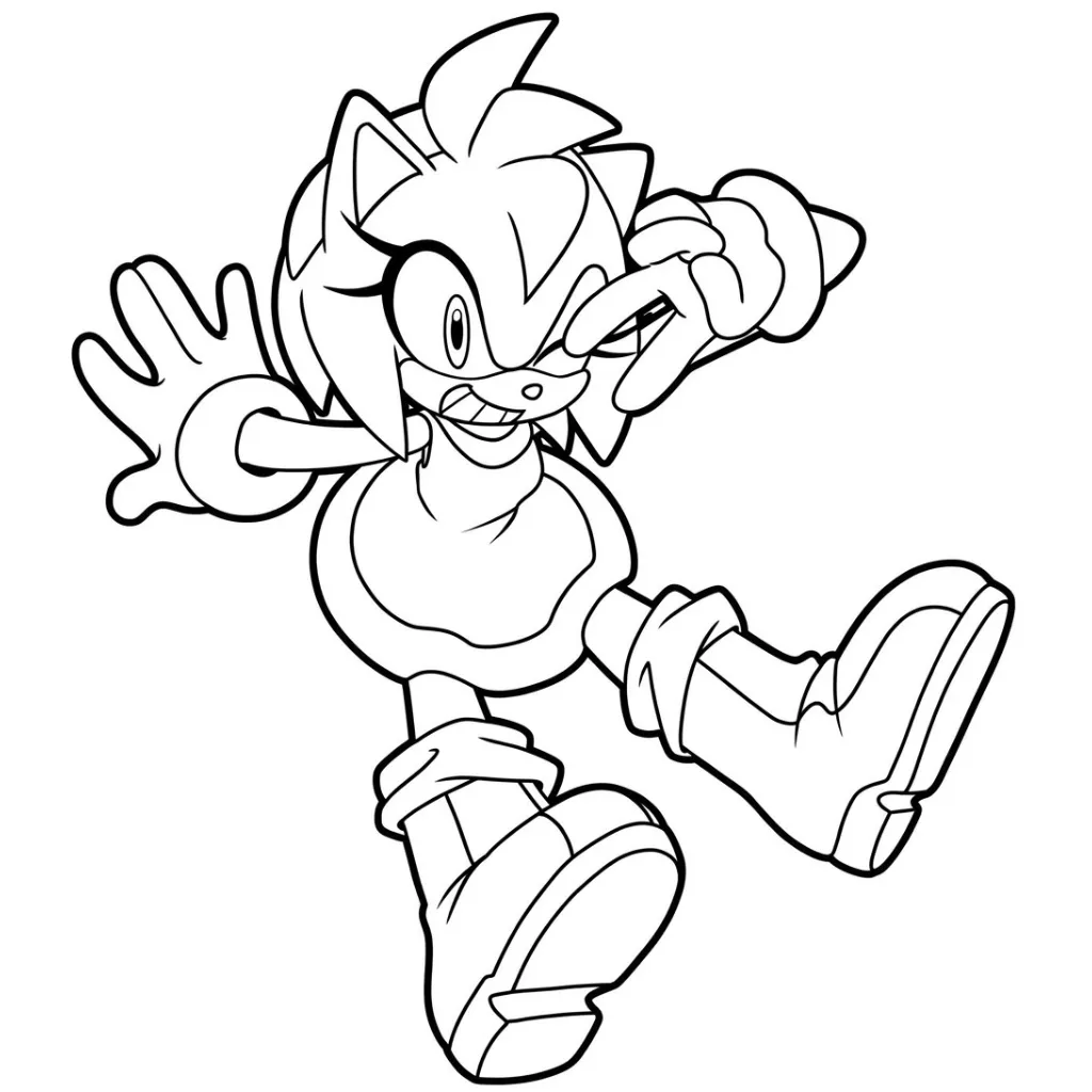 Amy Rose 25 para colorear para niño de 2 años
