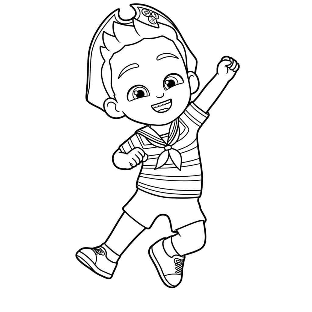 imagen para colorear Bebefinn 14 niño
