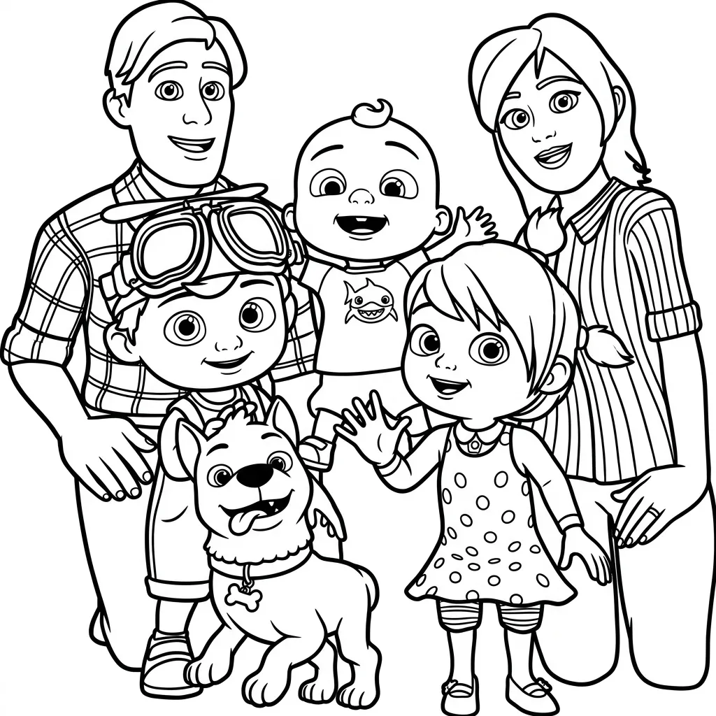 Bebefinn 4 para colorear y recortar para imprimir gratis