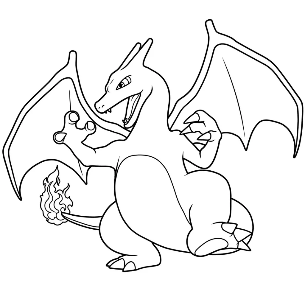 Charizard 12 para colorear para imprimir