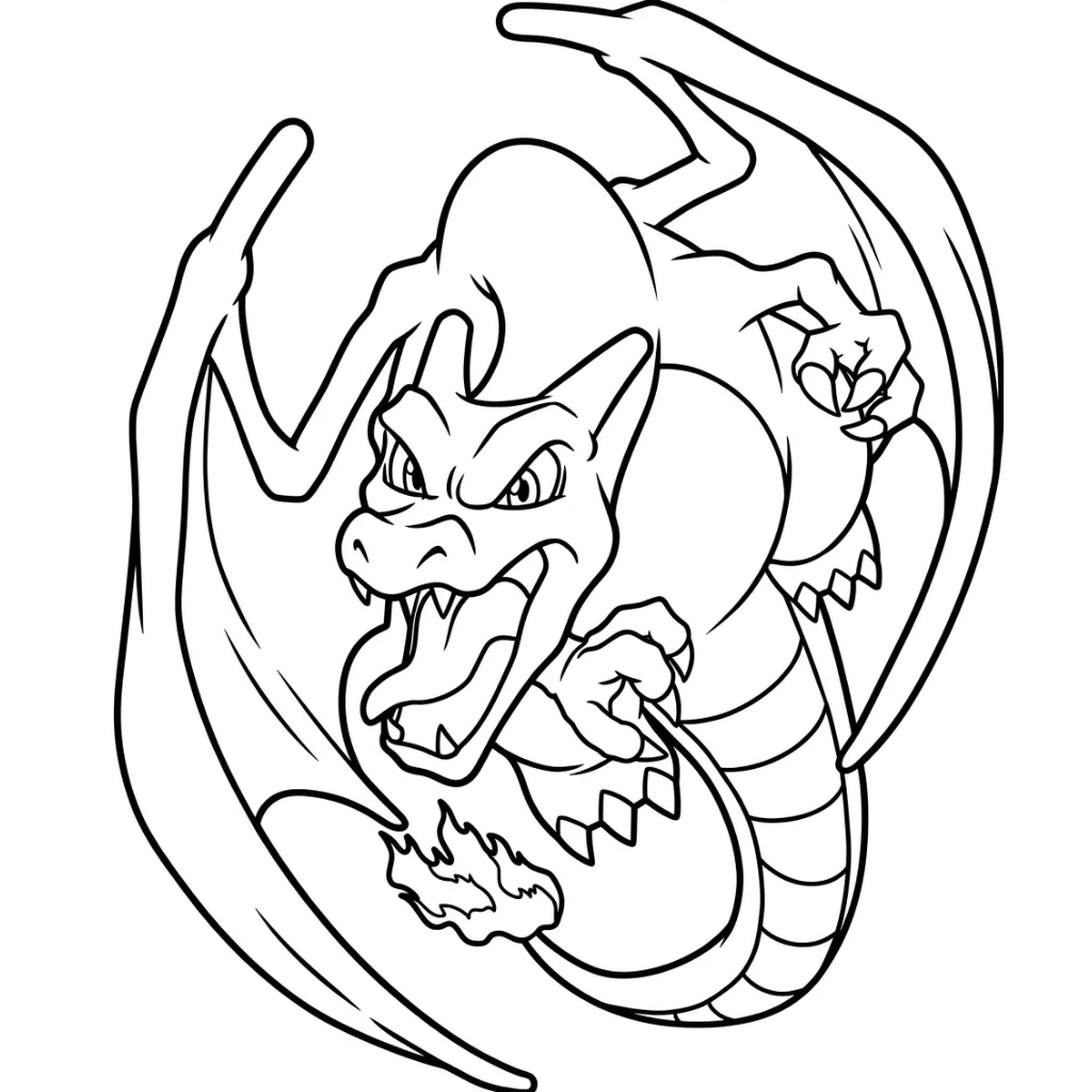 Charizard 15 para dibujar en línea