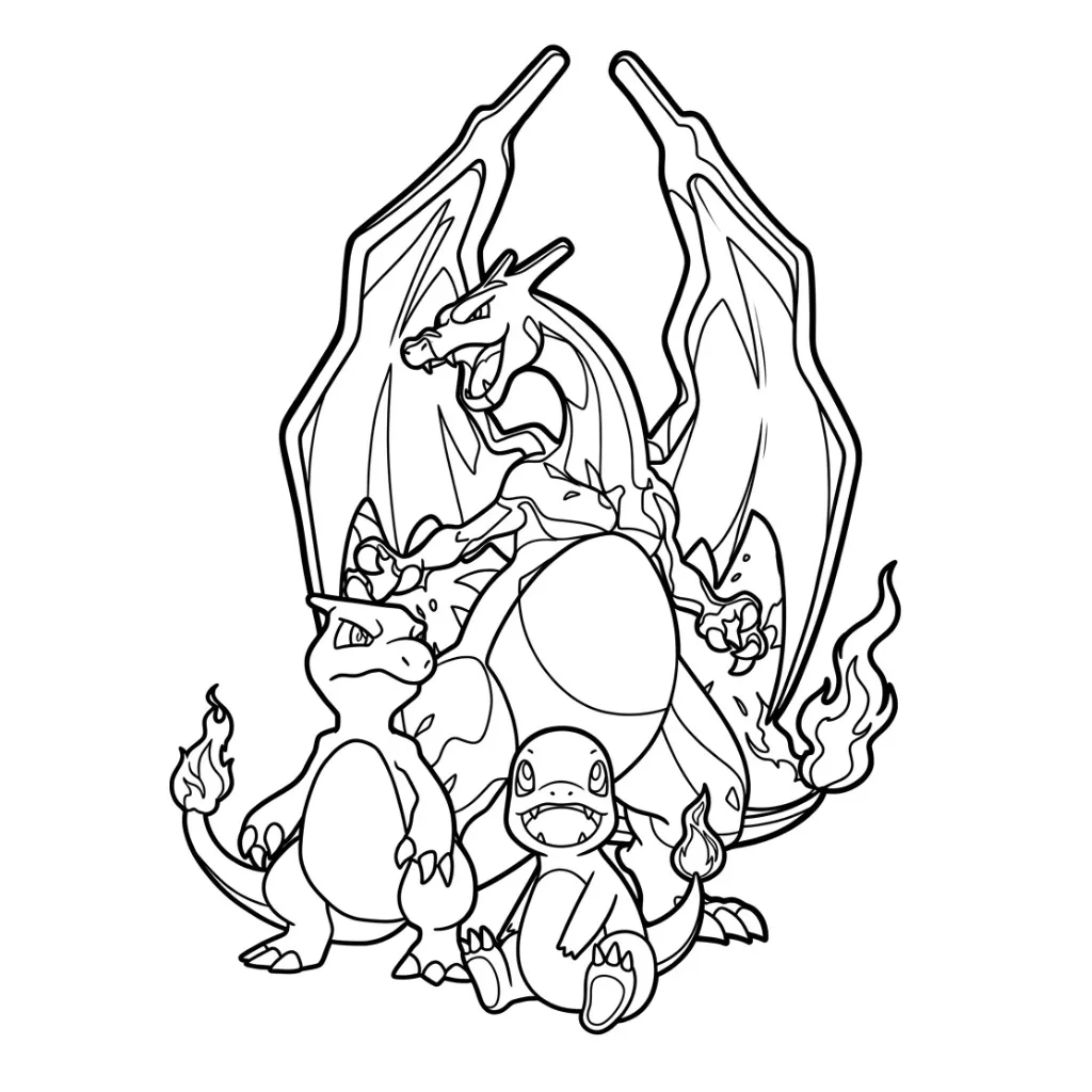 Charizard 2 para colorear para primaria