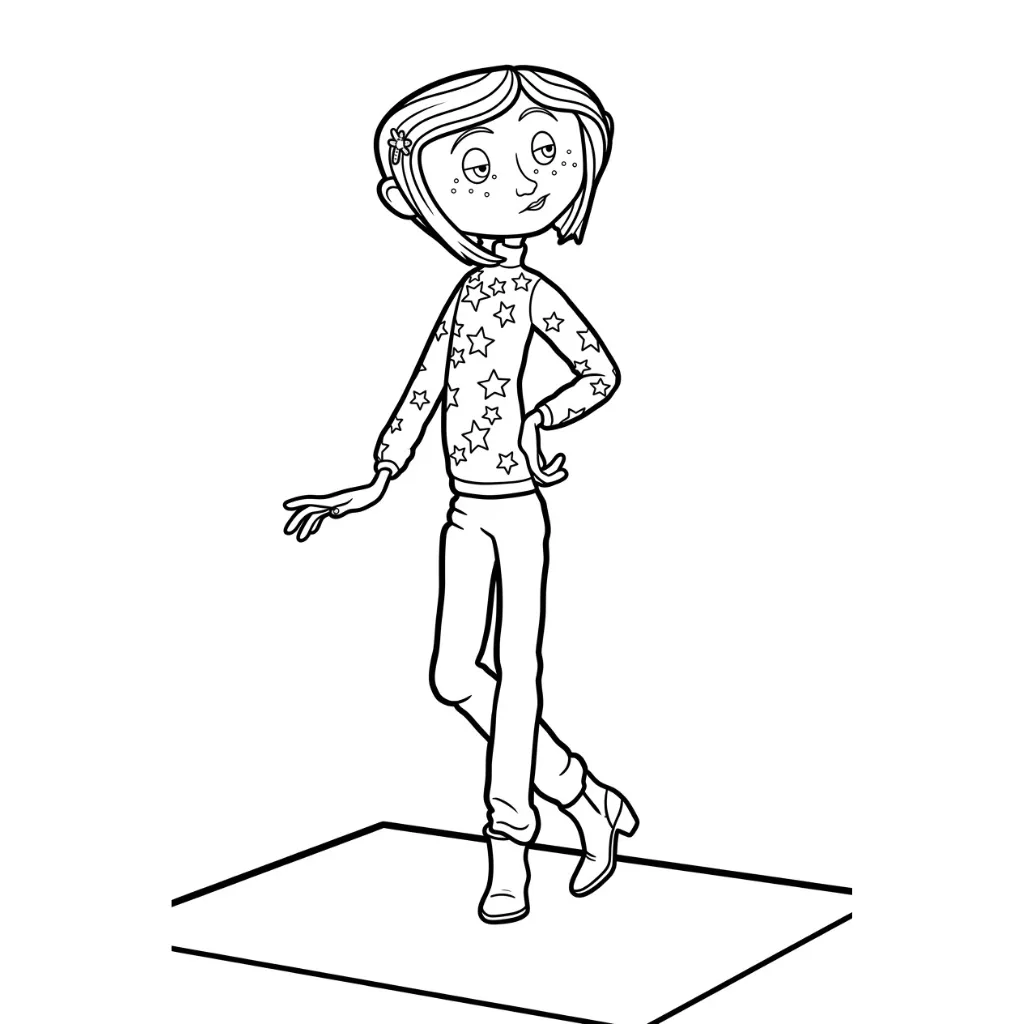 Coraline 11 para colorear para niño de para imprimir