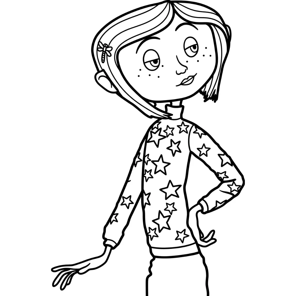 Coraline 12 para colorear para niño de 10 años