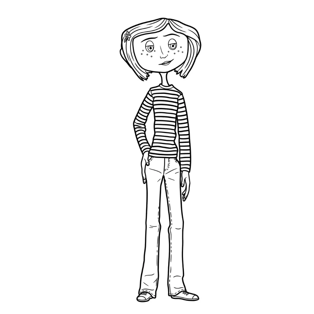 Coraline 15 para colorear para imprimir a4