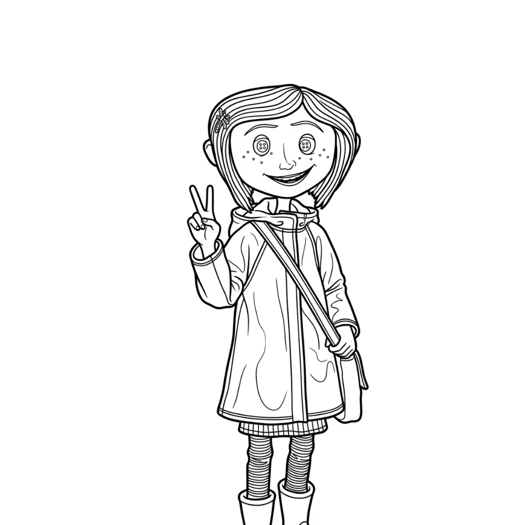 Coraline 16 para colorear gratis en línea