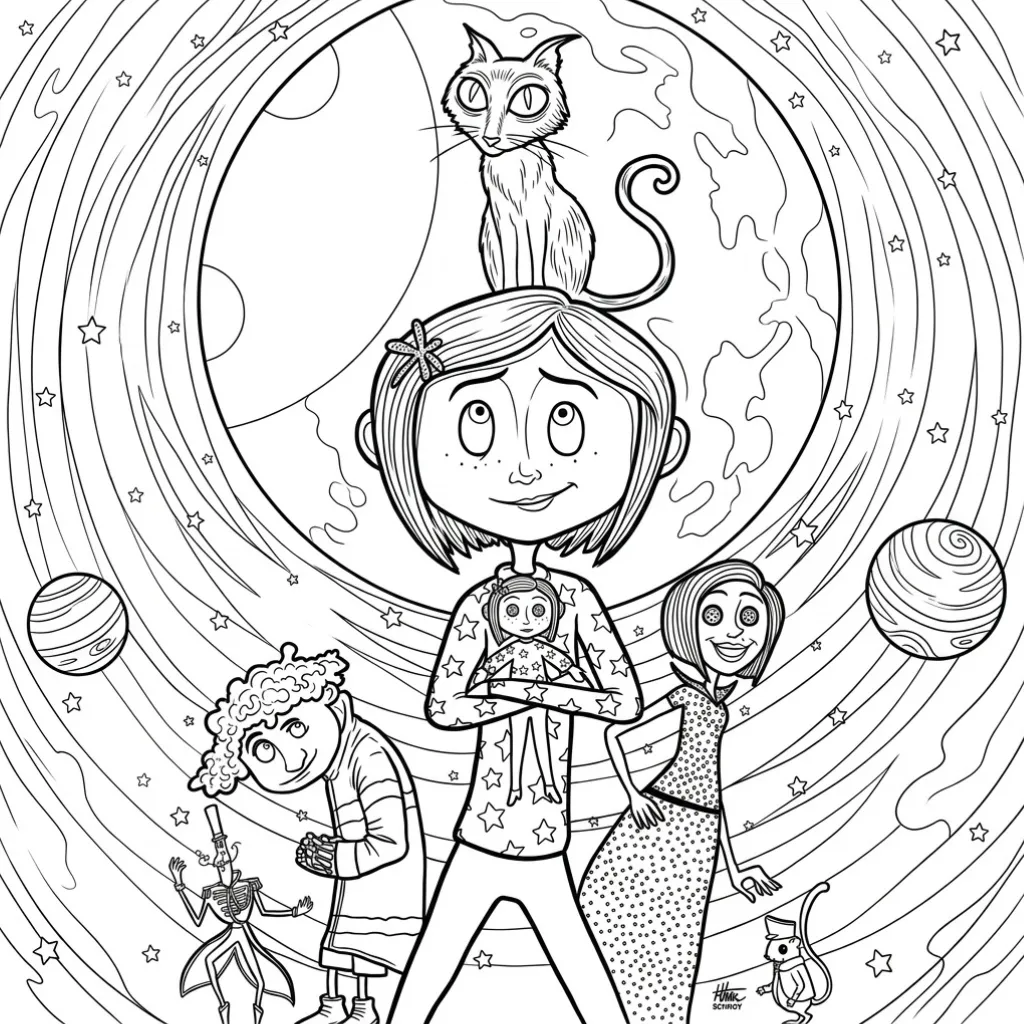 imprimir Coraline 20 para colorear gratis