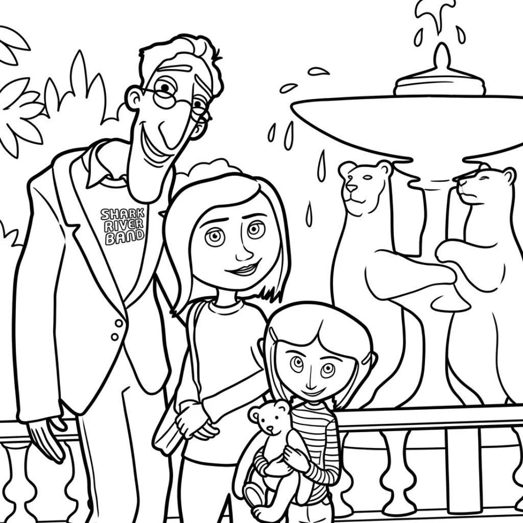 Coraline 4 para colorear y recortar para imprimir
