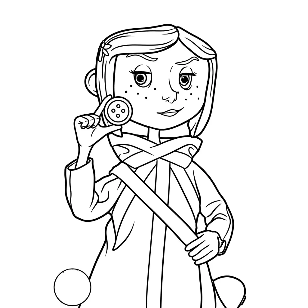 Coraline 6 para colorear para niño de 5 años