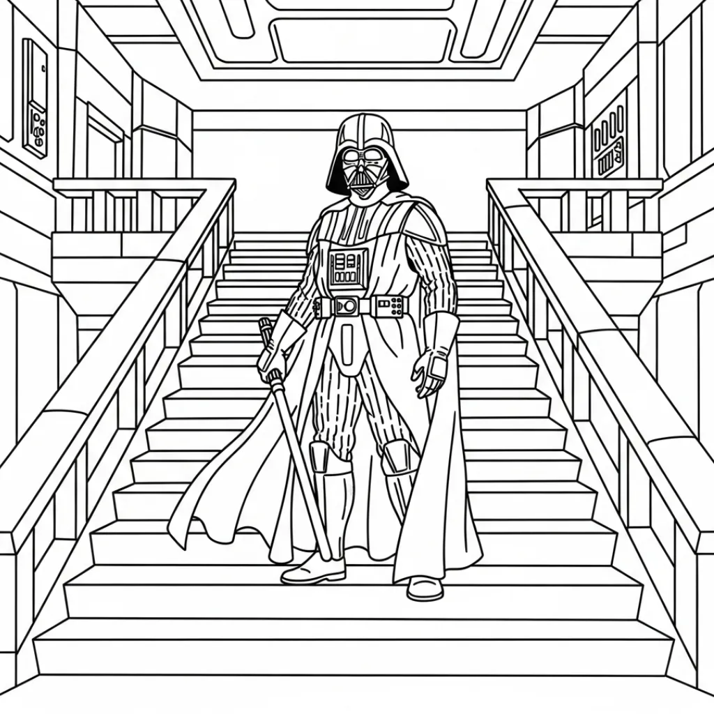 Darth Vader 1 para colorear y aprendizaje