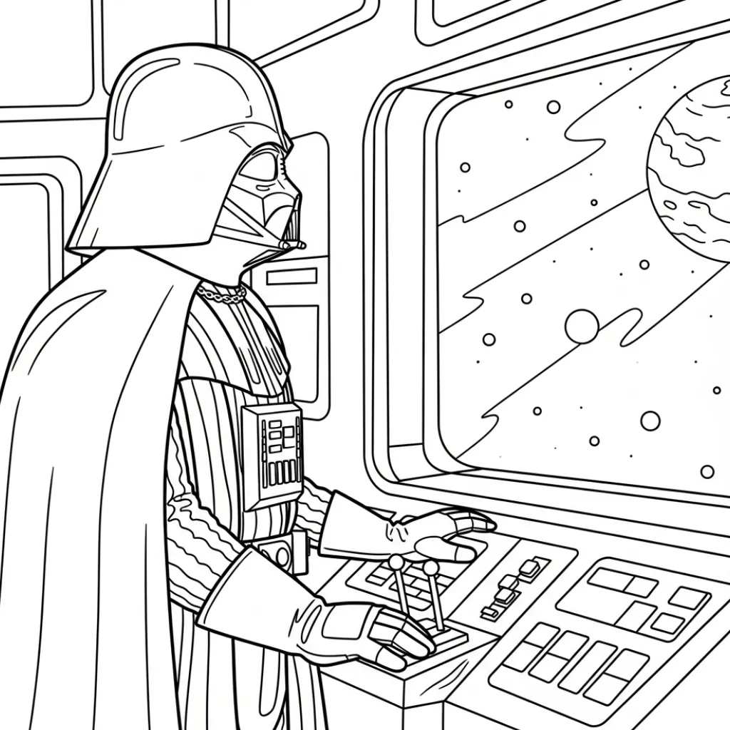 Darth Vader 19 para colorear en línea