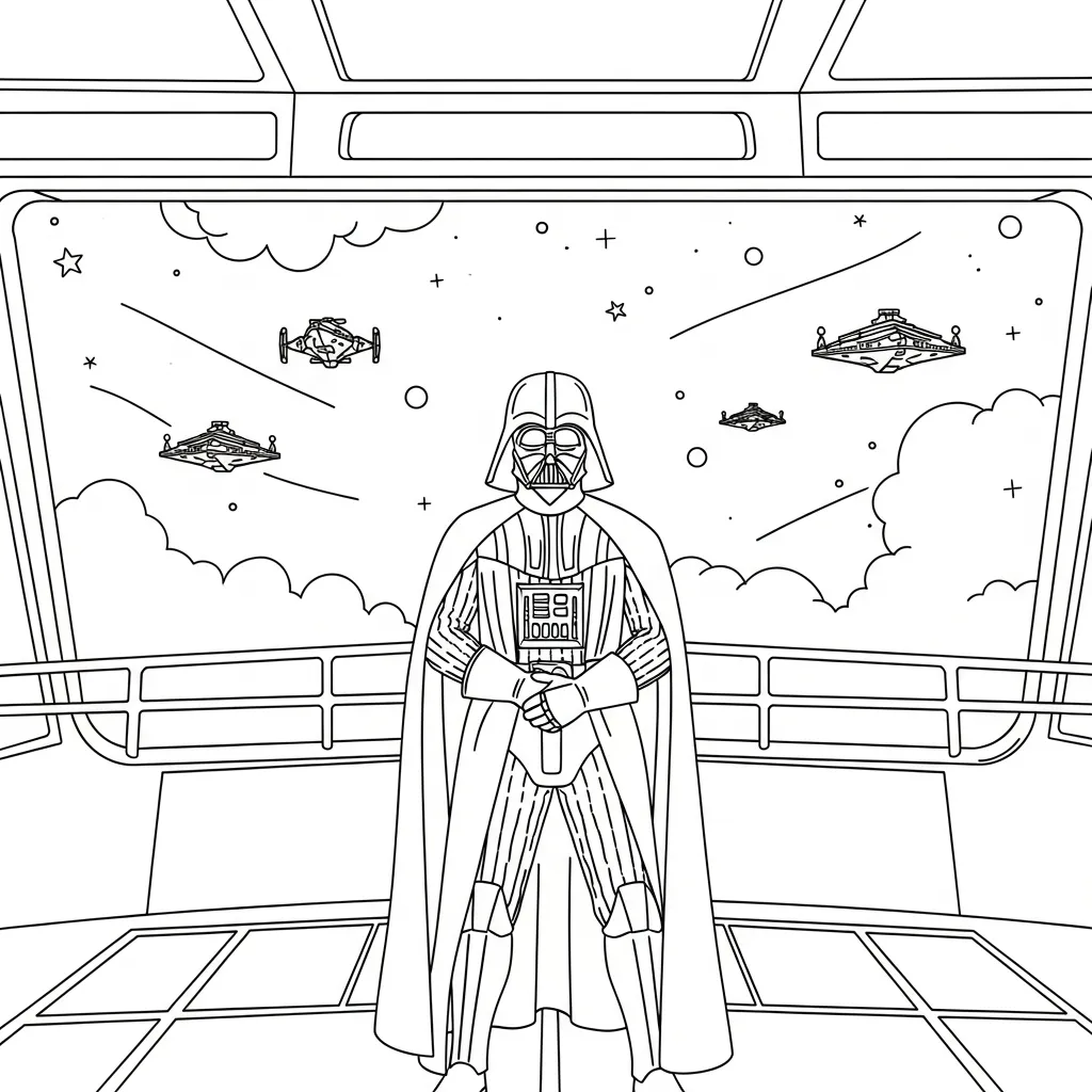 Darth Vader 20 para colorear para imprimir gratis