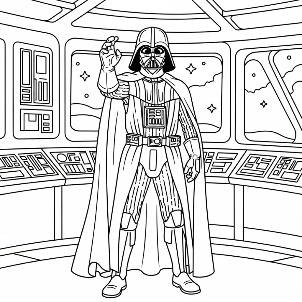 Darth Vader 23 para colorear para niño de 5 años