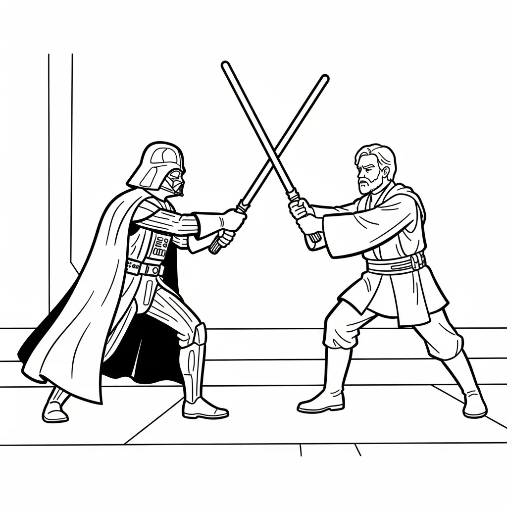 Darth Vader 4 para dibujar e imprimir