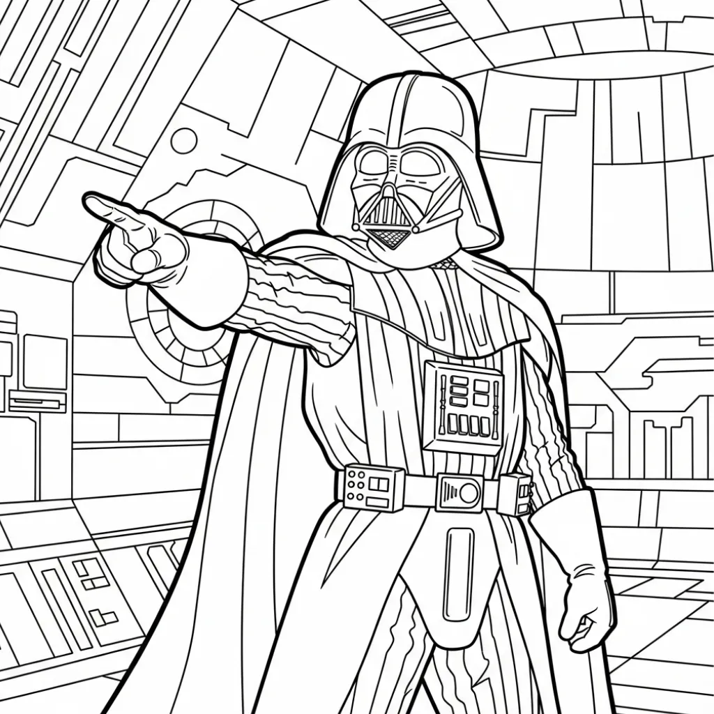 imprimir Darth Vader 8 para colorear gratis