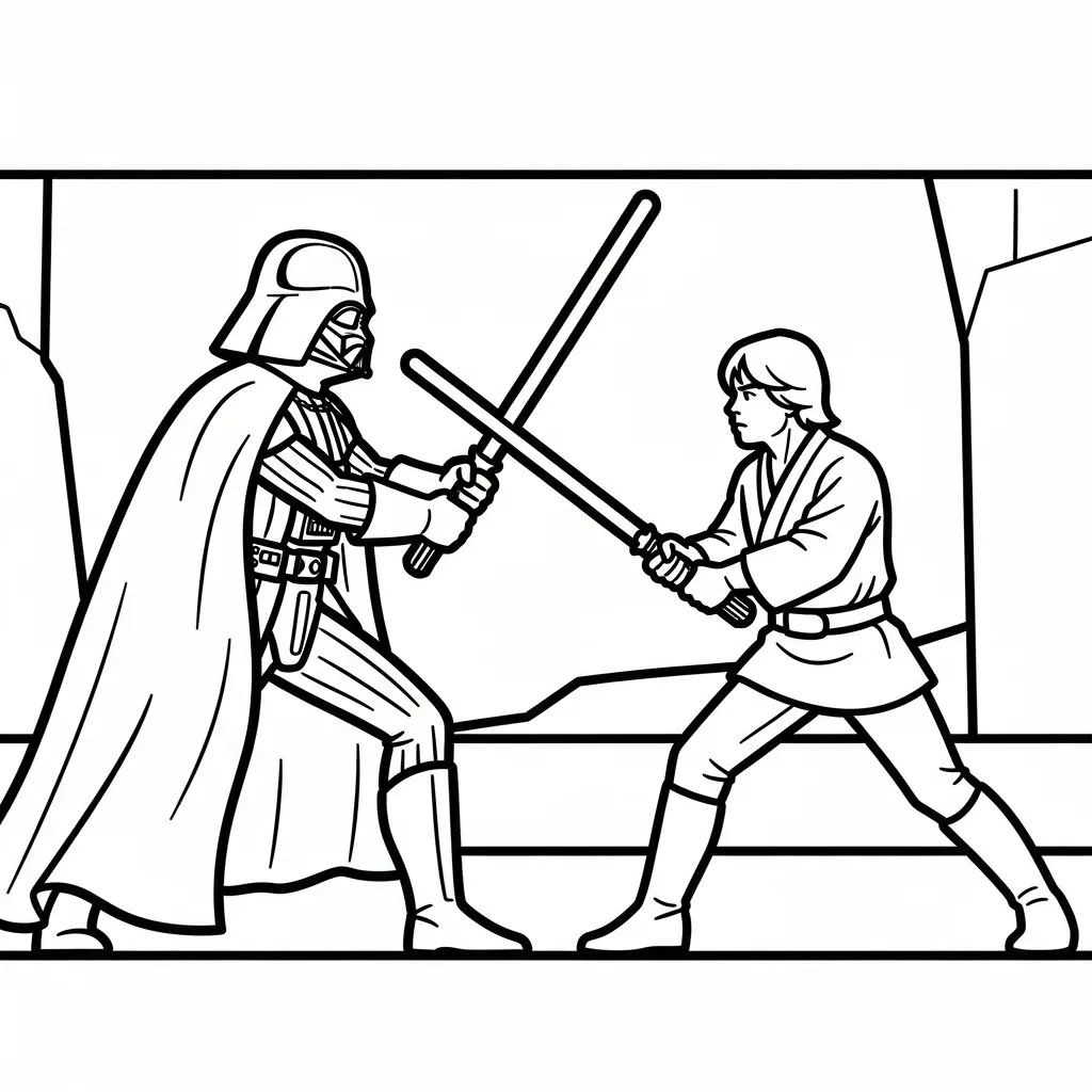 Darth Vader 9 para colorear para niño de 5 años