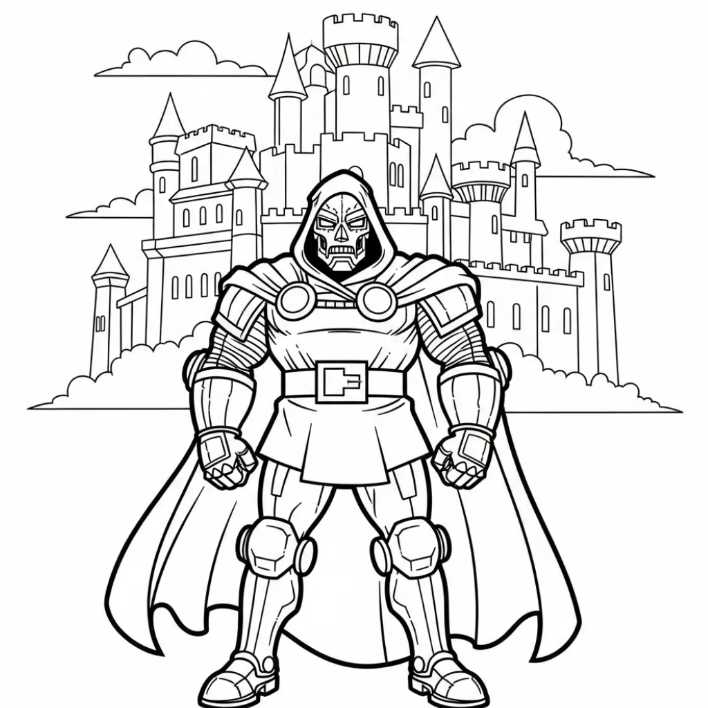 Doctor Doom 21 para colorear en línea gratis