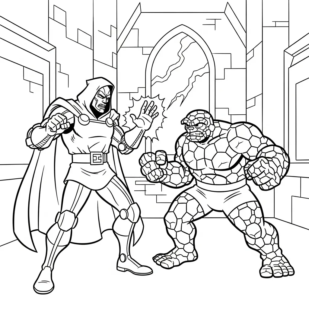 Doctor Doom 9 para colorear para imprimir