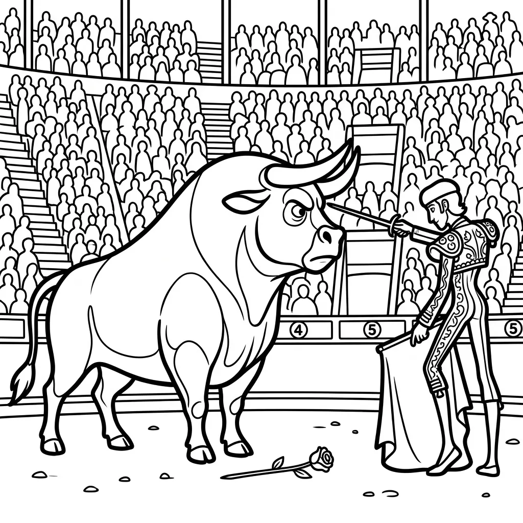 Ferdinand 5 para colorear para niño para imprimir