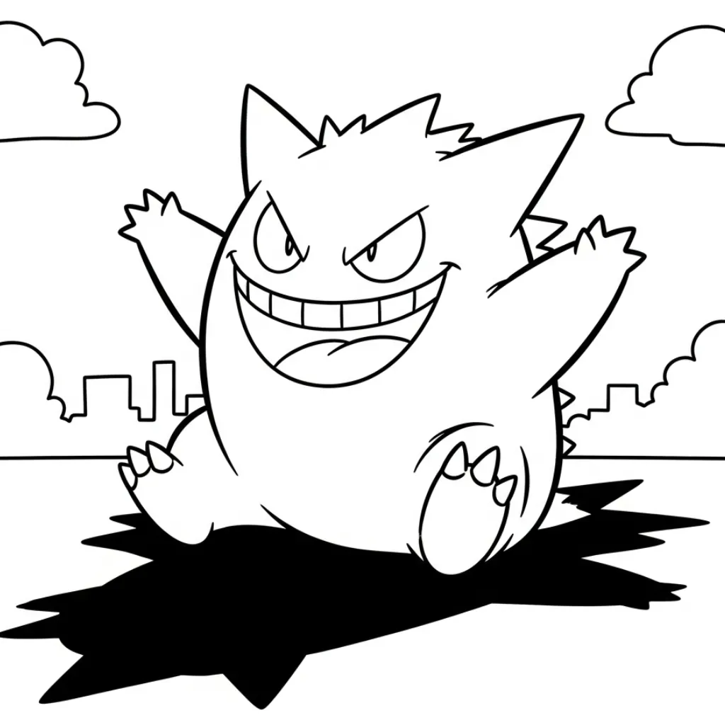 Gengar 11 para colorear para imprimir pdf