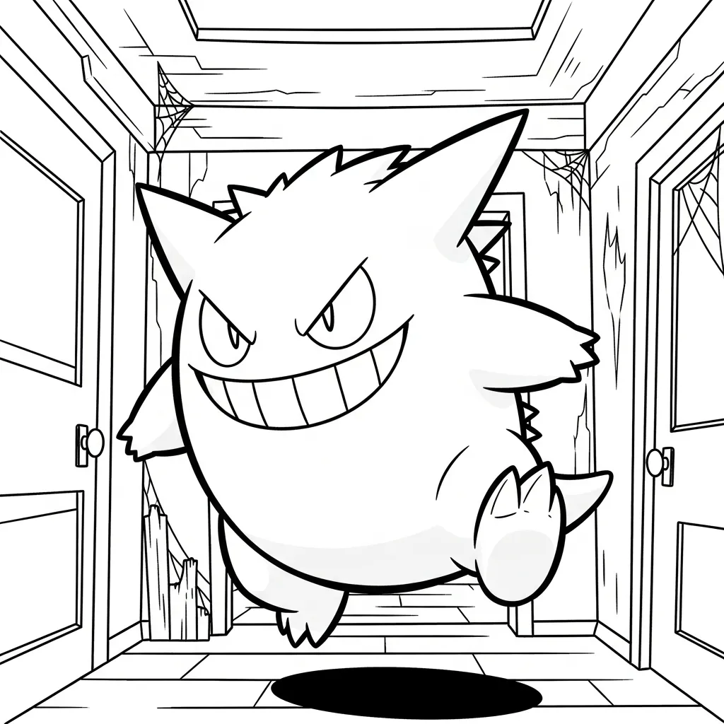 imagen para colorear Gengar 15 niño