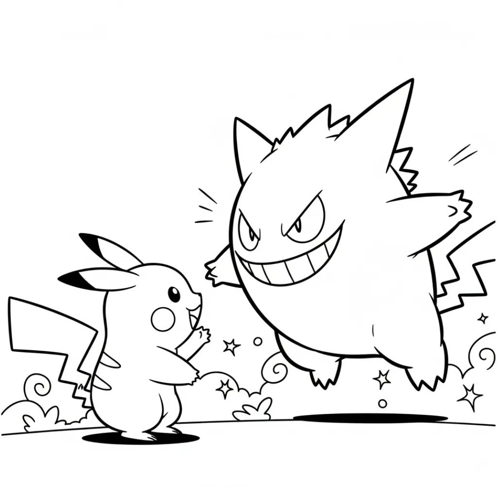 Gengar 19 para colorear para imprimir a4