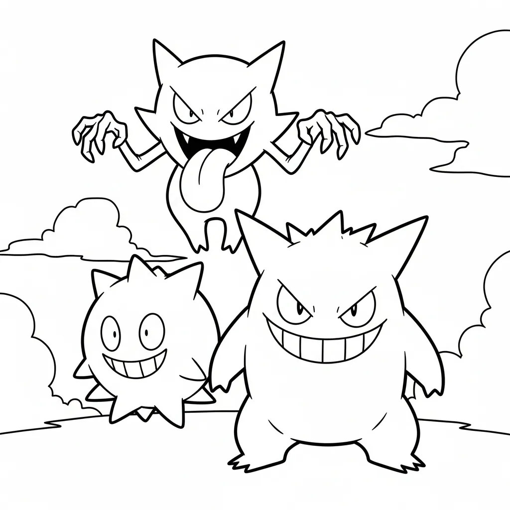 Gengar 20 para dibujar en línea